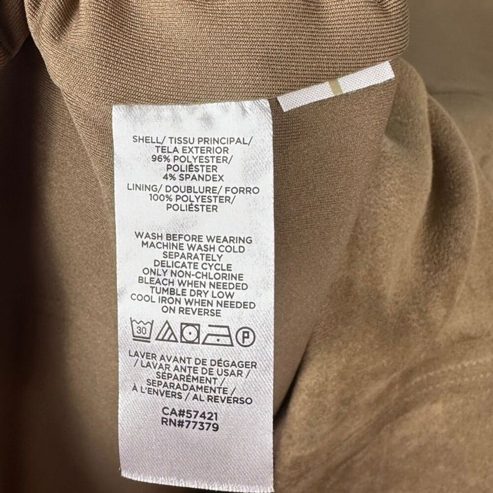 Ann Taylor Sz 14 Dress Boxy Sheath Brown Boho Fairy 90s Cottage Pockets Western - Picture 10 of 12